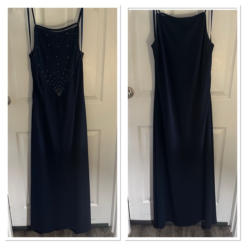 Elegant Navy Blue Evening Dress